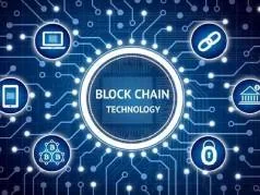 Blockchain network visualization representing DeFi and Web3 decentralized application development